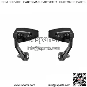 Pair of Rear View Mirrors Motorcycle FAR 7787 & 7787 Black Counterweight Custom