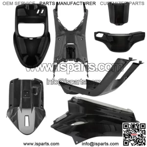 Set 5 Fairings Shiny Black +2 Neutral For Yamaha 50 Bws Easy 2013-2013
