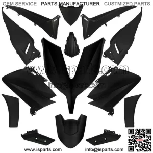 TNT Set 14 Fairings Car Body Yamaha T-Max 530 2015-2016 Matte Black Original