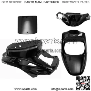 77366409 Set Fairings Yamaha Bws BW'S MBK Booster Spirit Shiny Black 4PEZZ