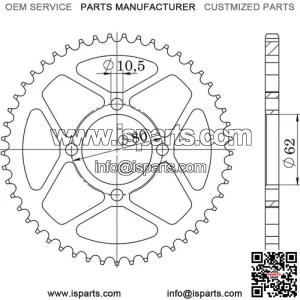 Sprocket Steel For Yamaha Pitch 428 54 Teeth 54.1222454