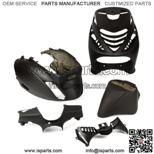 Set Fairings STR8 5 Pieces Black Piaggio 50 Zip Sp 2T LC 2001-2014