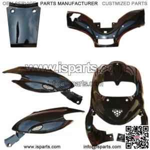 Set Fairings Fairing Black Complete 5 Pieces Gilera 50 Stalker 1996-2012