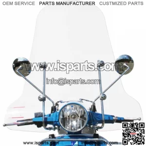 Windscreen With Brackets Black Faco Piaggio Vespa Pe Px 125 Px 150 Disc Brake