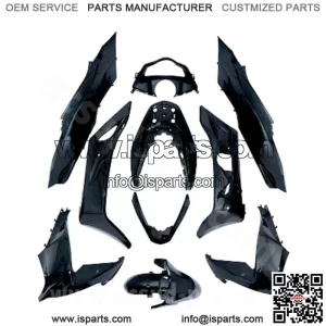 Set Fairings TNT 10 Pieces Shiny Black For Honda 125 Pcx 2014-2017