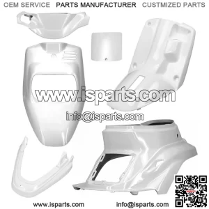 Set Fairings 6 Pieces Glossy White MBK Booster Spirit 50 1988/2003