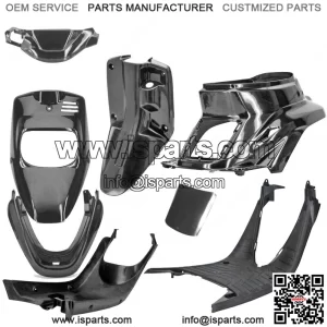 SET 8 FAIRINGS BLACK UNPAINTED BOOSTER SPIRIT BW'S ORIGINAL '88/'03