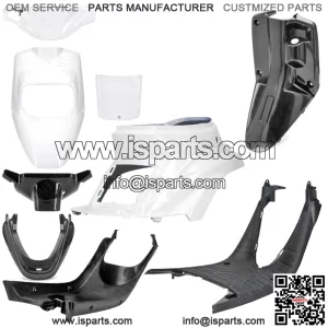 Set 4 Fairings Glossy White +5 Black Neutral Booster Spirit BW'S Original' 88'/