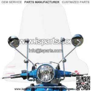 Windscreen Screen High Clear Faco Piaggio Vespa Px 125 150 200 + Set Mounts