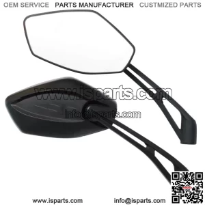 PAIR OF INFINITY COUNTER MIRRORS BLACK LOGO ORANGE KAWASAKI VULCAN S