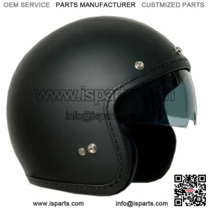 Motorcycle Helmet Matte Black Approved 3 Buttons Visor Smoke Vespa Yellow