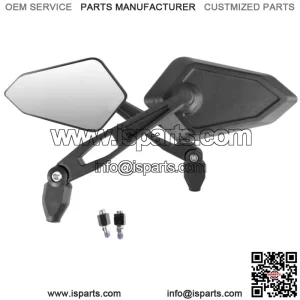 Pair of Mirrors Street Black Approved Logo Red Benelli Bn 302