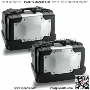 Pair Suitcases KGR46 Garda Monokey Black Aluminum Side Case Trunks Motorcycle