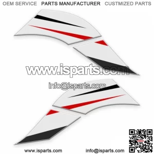 RED WHITE RESIN SIDE ADHESIVES FOR DUCATI MULTISTRADA 1260 2018-2019