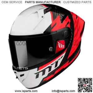 Full-Face MT Helmets Kre + Carbon Brush A5 Glossy Red