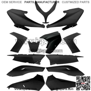 Set 13 Pieces Fairing Shell Yamaha XP Tmax 500 2008/2011 Gloss Black T-Max