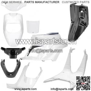 Set 6 Fairings White +3 Black Neutral MBK Booster Spirit BW'S Original' 88'/03