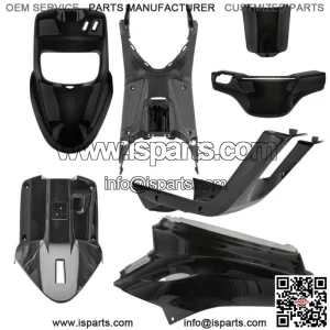 Set 5 Fairings Plastic Shiny Black +2 Neutral Yamaha BW'S 50 2004-2019