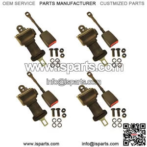 Golf Cart Seat Belt Retractable Street Legal Upgrade Available for Club Car, Yamaha, EZGO