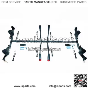 4-Piece Retractable Golf Cart Harness and Bracket/Pole Kit for EZGO Yamaha Club Cart