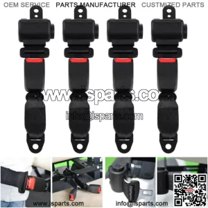 4-Pack Universal Retractable Golf Cart Seat Belt Loops for EZGO Yamaha Club Cars