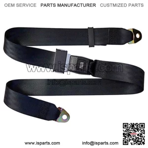 Seat Belt Black 72" Fully Extended Lap Belt