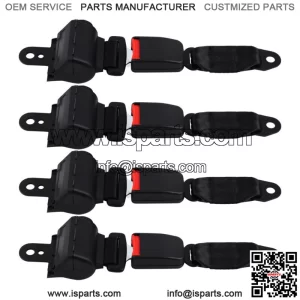 4 Pcs Universal Retractable Golf Cart Seat Belts Laps for EZGO Yamaha Club Car