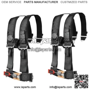 Pro Armor Seat Belt Harness 4 Point 2" Padded Black Polaris RZR XP S 4 1000 PAIR (For: More than one vehicle)