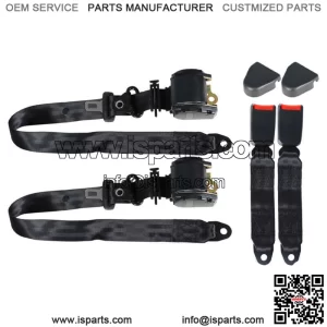 For 1982-1995 Jeep Wrangler CJ YJ 2Pcs Universal 3 Points Retractable Seat Belts