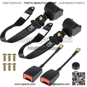 Seat Belt Universal Safety 2 Sets 3 Point Retractable Truck Strap Seatbelt AU