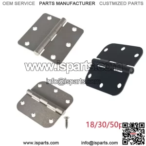 18/30/50 Pcs 3.5" Satin Nickel Interior Door Hinges with 5/8" Radius Corners