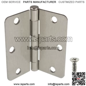 30Pack 3-1/2" Satin Nickel Door Hinges 3.5*3.5in 2.2mm & 1/4" Radius Corners