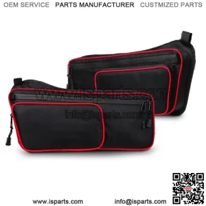 Xprite UTV Rear Side Door Storage Bags Red for 2017-2023 Can-Am Maverick X3 Max