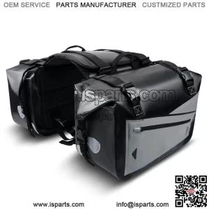 Waterproof Motorcycle PVC Leather Saddlebags Saddle Panniers Rear Side Bags