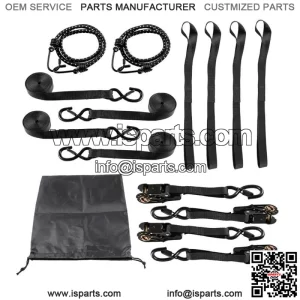 4pcs Belts For Moving Appliances, Lawns, Cargo Equipment, Motorcycles Black