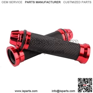 Custom Motorcycle Sport Bike CNC Aluminum 7/8" 22mm Handlebar Rubber Gel Hand Grips For Chopper Cruiser Bike