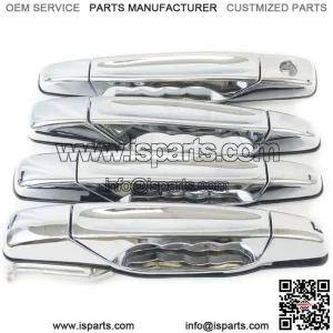 Chrome Outer Outside Exterior Door Handle Set of 4 Kit for Chevy Cadillac GMC (For: More than one vehicle)