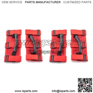 4Pcs UTV 1.5"-3" Roll Bar Red Grab Handle Grips For Honda Pioneer 500/700/1000 (For: More than one vehicle)