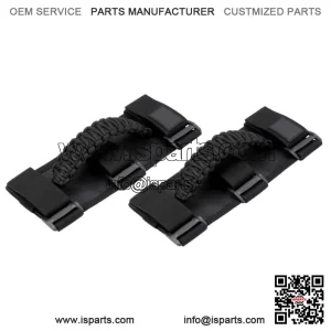 UTV 1.5"-2" Roll Bar Grab Handle Grips Black for Polaris RZR Ranger Can Am Honda (Fits: Yamaha Rhino 660)