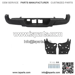 Powdercoated Black For 2016-2023 Toyota Tacoma Rear Step Bumper W/o Sensor Holes