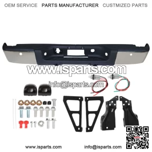 Rear Bumper Assembly Fit For GMC Sierra & Chevrole Silverado 1500 2007-13 Chrome