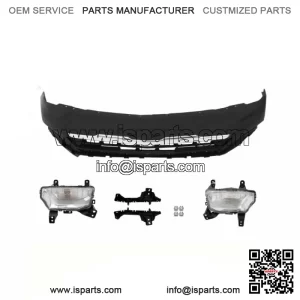 Front Lower Bumper&2 Fog Lights And Brackets Fit For 2022-2023 Chevy Equinox