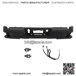 For 2015-2019 Chevy Colorado W/o Sensor Holes Black Steel Rear Step Bumper