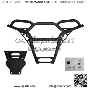 Heavy Duty Front Bumper for Polaris RZR XP 900 (2011-14) Wrinkle Black (For: Polaris)