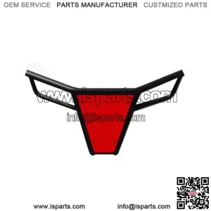 RZR Front Bumper Skid Plate LED Tabs Black Frame Polaris 570 800 XP900 Red (For: Polaris)