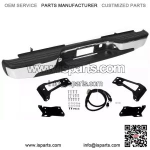 1999-2007 Chevy Silverado/Sierra 2500HD 3500HD Rear Step Bumper Replacement - Includes License Plate Lights