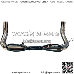 1 1/4" Prewired 12" Chrome Miter Bar Apes compatible with Harley-Davidson Electra & Street Glide, Special, Ultra Limited, Low - Handlebars for 2014-2023