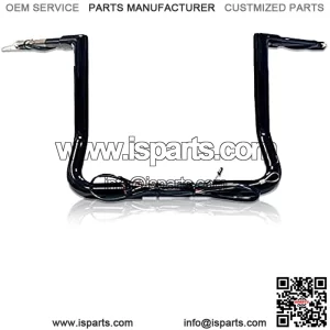 1 1/4" Prewired 12" Gloss Black Miter Bar Apes compatible with Harley-Davidson Electra & Street Glide, Special, Ultra Limited, Low - Handlebars for 2014-2023