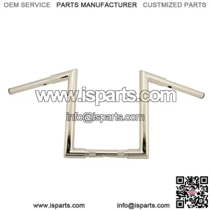 1.25" Knurl Handlebars 12" Rise Chrome Harddrive 21-356