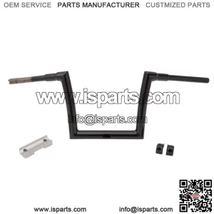 1-1/2" Touring Strip Handlebar 10" Rise Gloss Black 0601-5198